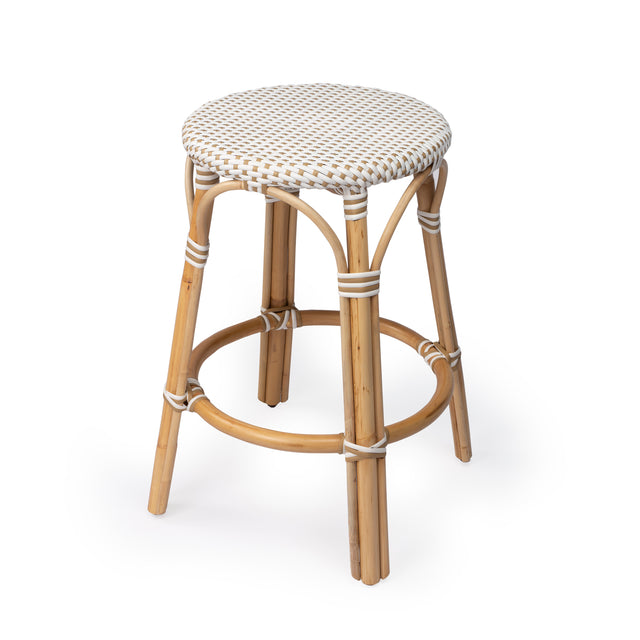Tobias 24 in. Seat Height Round Rattan Backless Counter Stool by Butler Specialty Company