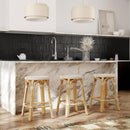 Tobias 24 in. Seat Height Round Rattan Backless Counter Stool by Butler Specialty Company