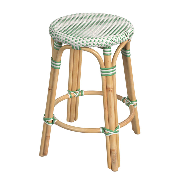 Tobias 24 in. Seat Height Round Rattan Backless Counter Stool by Butler Specialty Company