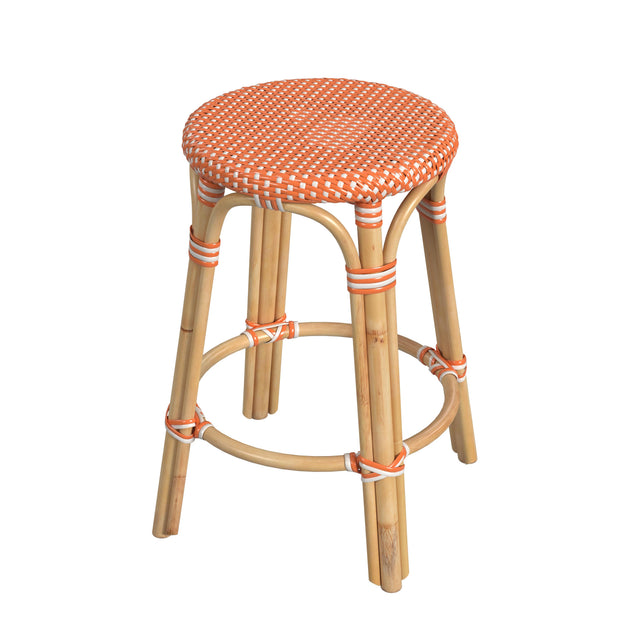 Tobias 24 in. Seat Height Round Rattan Backless Counter Stool by Butler Specialty Company