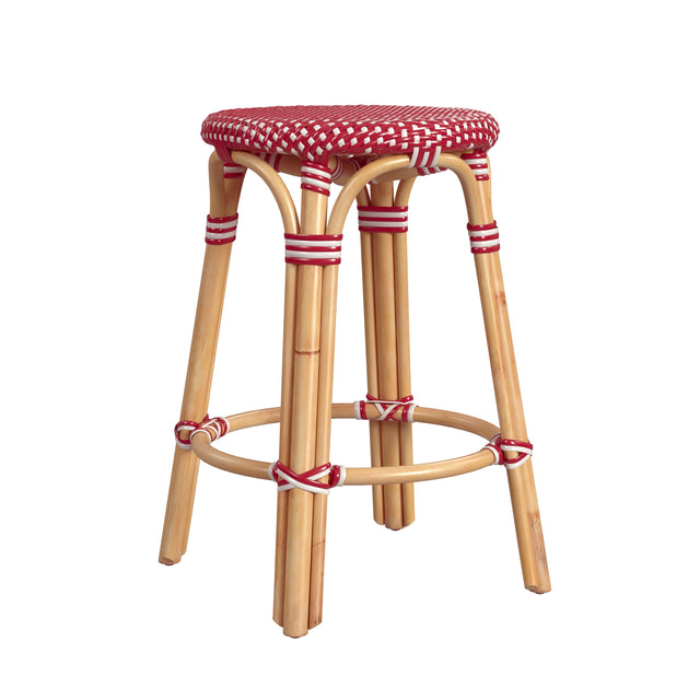 Tobias 24 in. Seat Height Round Rattan Backless Counter Stool by Butler Specialty Company