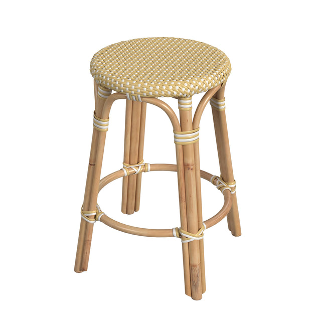 Tobias 24 in. Seat Height Round Rattan Backless Counter Stool by Butler Specialty Company
