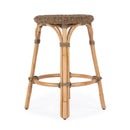 Tobias 24 in. Seat Height Round Rattan Backless Counter Stool by Butler Specialty Company