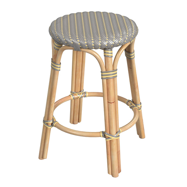 Tobias 24 in. Seat Height Round Rattan Backless Counter Stool by Butler Specialty Company