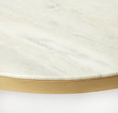 Triton 34 in. W Round Marble and Metal Coffee Table by Butler Specialty Company