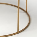 Triton 34 in. W Round Marble and Metal Coffee Table by Butler Specialty Company