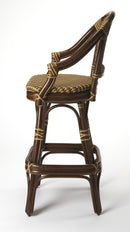 Renata 29.75 in. Seat Height Rattan Bar Stool with Back by Butler Specialty Company