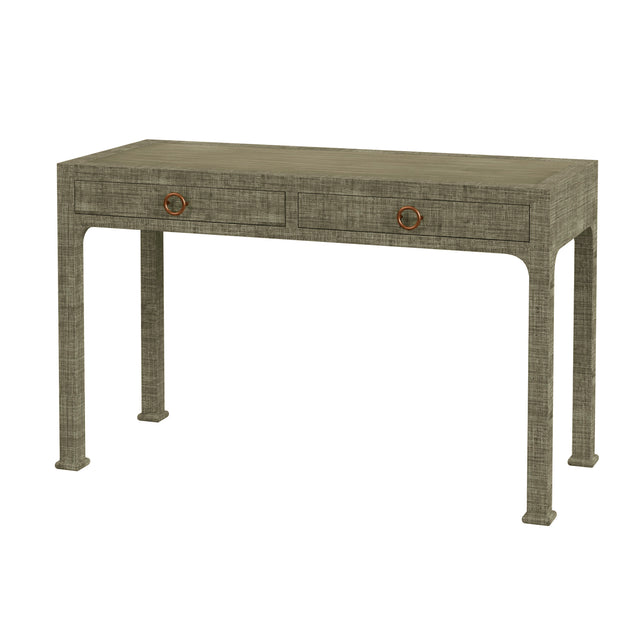 Chatham 47 in. W Rectangular Raffia and Wood 2 Drawer Desk by Butler Specialty Company