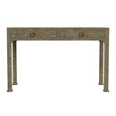 Chatham 47 in. W Rectangular Raffia and Wood 2 Drawer Desk by Butler Specialty Company