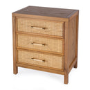 Mesa 25 in. W Rectangular Cane and Solid Wood  3 Drawer Nightstand by Butler Specialty Company
