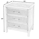 Mesa 25 in. W Rectangular Cane and Solid Wood  3 Drawer Nightstand by Butler Specialty Company