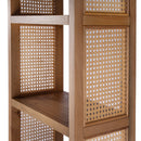 Mesa 24 in. W x 72 in. H Cane and Wood 4 Tier Open Back Etagere Bookcase by Butler Specialty Company