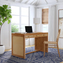 Mesa 48 in. W Rectangular Cane and Wood 3 Drawer Writing Desk by Butler Specialty Company