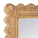 Flora 30 in. W x 40 in. H Rectangular Rattan Scalloped Edge Wall Mirror by Butler Specialty Company