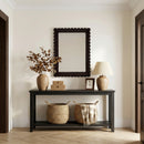 Flora 30 in. W x 40 in. H Rectangular Rattan Scalloped Edge Wall Mirror by Butler Specialty Company