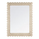 Flora 30 in. W x 40 in. H Rectangular Rattan Scalloped Edge Wall Mirror by Butler Specialty Company