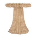 Flora 22 in. W Round Rattan Scalloped Edge End table by Butler Specialty Company