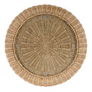 Flora 22 in. W Round Rattan Scalloped Edge End table by Butler Specialty Company