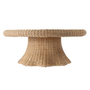 Flora  40 in. W Round Rattan Scalloped Edge Coffee Table by Butler Specialty Company