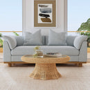 Flora  40 in. W Round Rattan Scalloped Edge Coffee Table by Butler Specialty Company