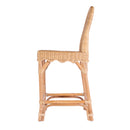 Flora 24 in. Seat Height Rattan Scalloped Edge Counter  Stool with Back by Butler Specialty Company