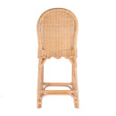 Flora 24 in. Seat Height Rattan Scalloped Edge Counter  Stool with Back by Butler Specialty Company