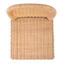 Flora 24 in. Seat Height Rattan Scalloped Edge Counter  Stool with Back by Butler Specialty Company