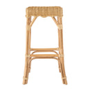 Flora 30.25 in. Seat Height Square Rattan Scalloped  Backless Bar Stool by Butler Specialty Company