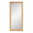 Flora 32 in. W x 69.5 in. H Rectangular Scalloped  Rattan Floor Mirror by Butler Specialty Company