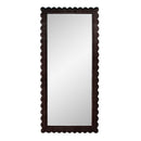 Flora 32 in. W x 69.5 in. H Rectangular Scalloped  Rattan Floor Mirror by Butler Specialty Company