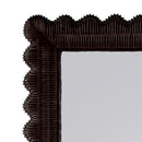 Flora 32 in. W x 69.5 in. H Rectangular Scalloped  Rattan Floor Mirror by Butler Specialty Company