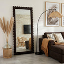 Flora 32 in. W x 69.5 in. H Rectangular Scalloped  Rattan Floor Mirror by Butler Specialty Company