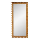Flora 32 in. W x 69.5 in. H Rectangular Scalloped  Rattan Floor Mirror by Butler Specialty Company