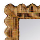 Flora 32 in. W x 69.5 in. H Rectangular Scalloped  Rattan Floor Mirror by Butler Specialty Company