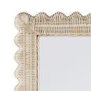 Flora 32 in. W x 69.5 in. H Rectangular Scalloped  Rattan Floor Mirror by Butler Specialty Company