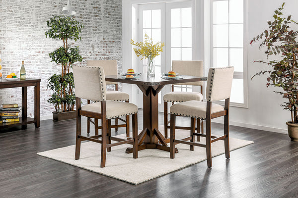 GLENBROOK 5 Piece Counter Height Table Set