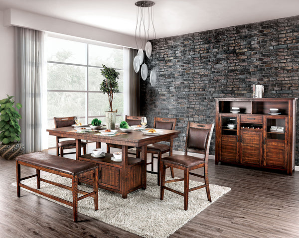 WICHITA 6 Piece Counter Height Table Set with Bench