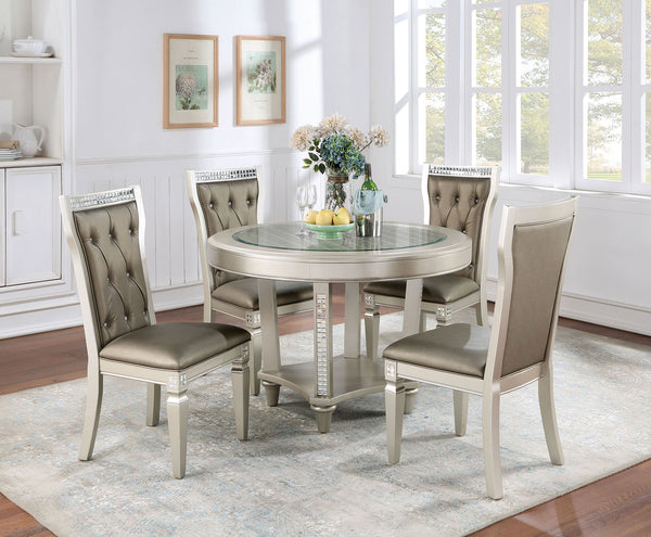 ADELINA 5 Piece Round Dining Table Set