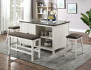 HEIDELBERG 4 Piece Counter Height Dining Table Set with Bench