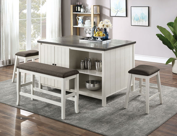 HEIDELBERG 4 Piece Counter Height Dining Table Set with Bench