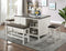 HEIDELBERG 4 Piece Counter Height Dining Table Set with Bench