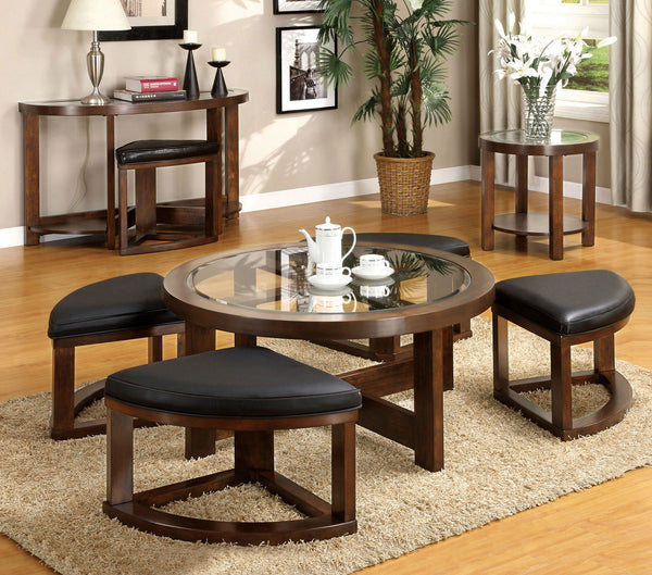 CRYSTAL COVE Coffee Table with 4 Stools