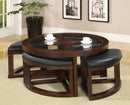 CRYSTAL COVE Coffee Table with 4 Stools