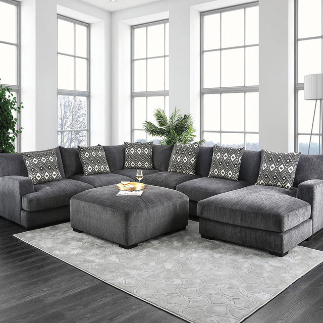 KAYLEE U-Shaped Sectional w/ Ottoman
