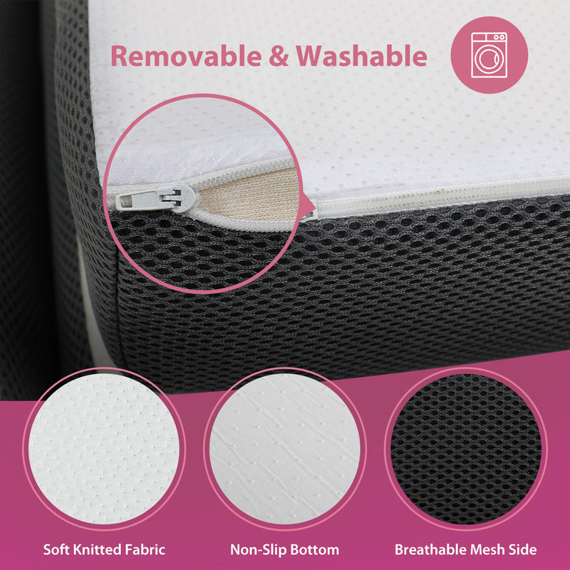 HOLLYHOCK 3" Tri-Fold Memory Foam Topper