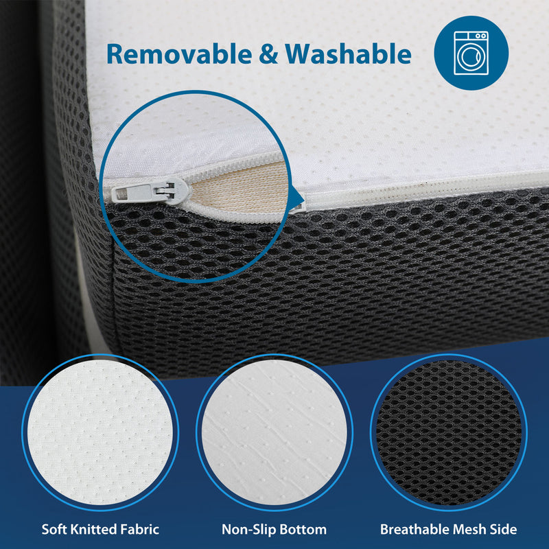 HOLLYHOCK 4" Tri-Fold Memory Foam Topper