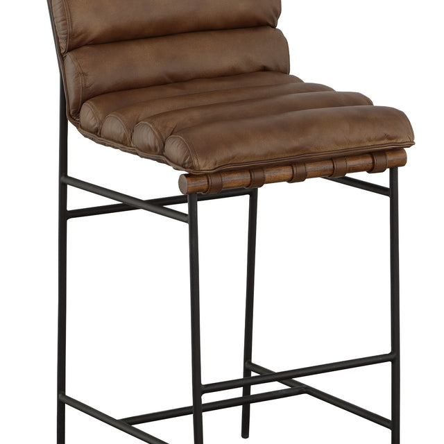 Fairfield Chair Luca Bar Stool in Brown Leather (sku: F002-07-N)
