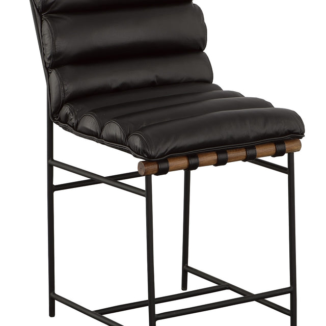 Fairfield Chair Luca Counter Stool in Black Leather (sku: F002-C7-K)
