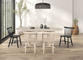 HINES 7 Pc. Oval Dining Set — Multi (2 Black + 4 Natural)