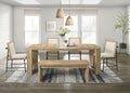EDENBRIDGE 6 Pc. Dining Table Set w/ Bench